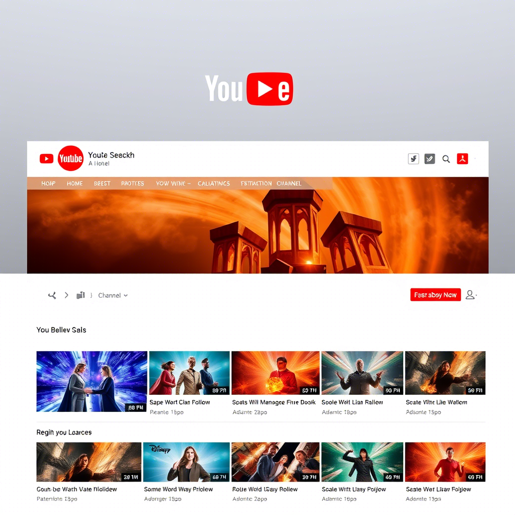 Optimized YouTube channel homepage with professional design