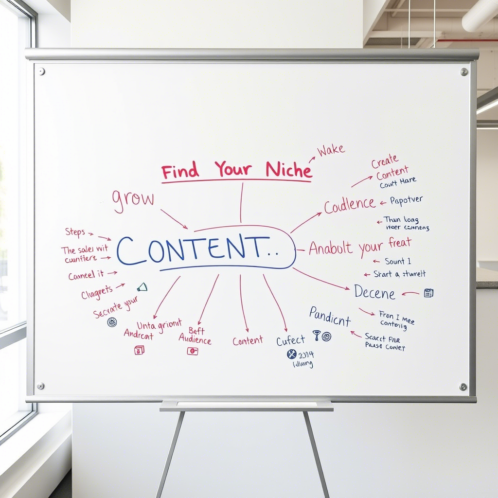Colorful mind map for YouTube success