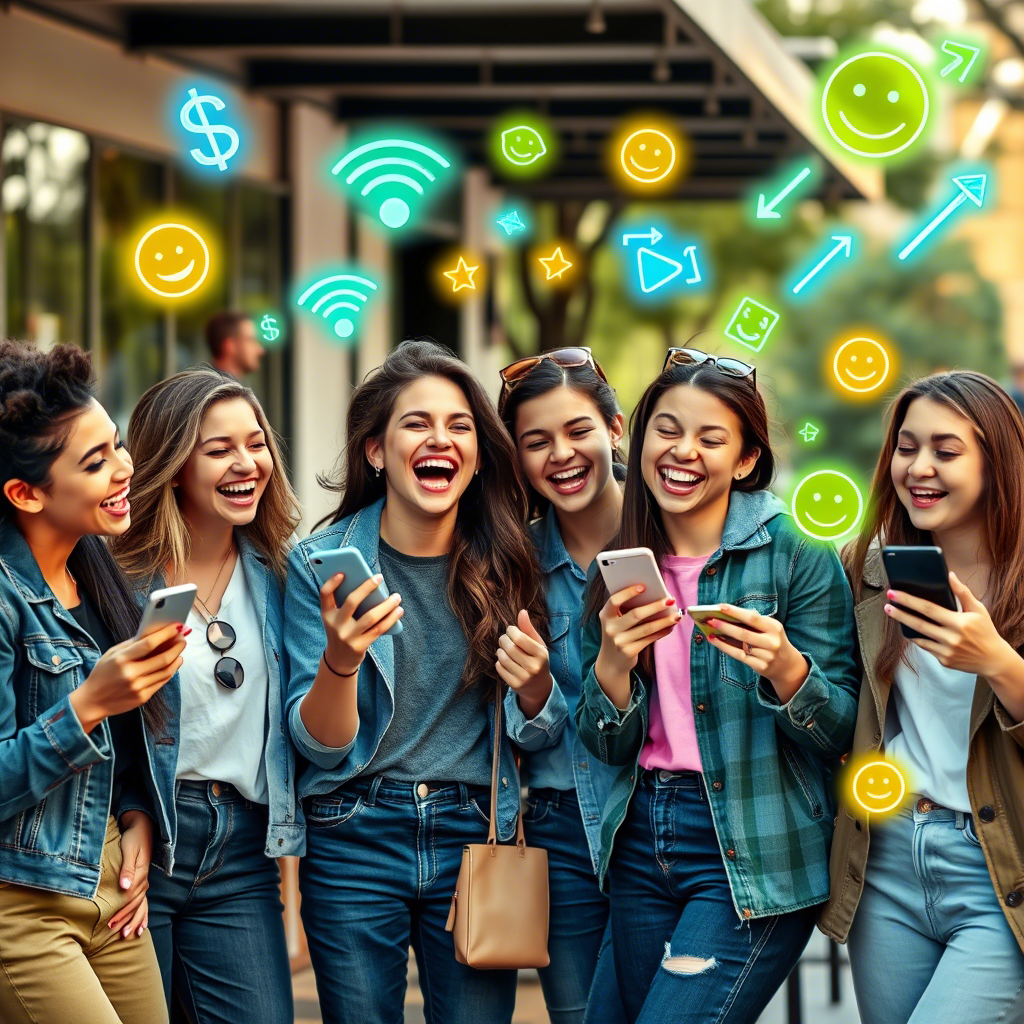 Gen Z friends celebrating financial freedom with Massive Passive Profits Software